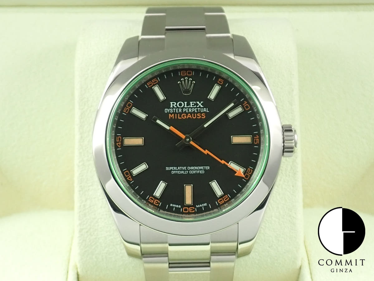 Rolex Milgauss Ref. 116400GV Stainless Steel Black Dial