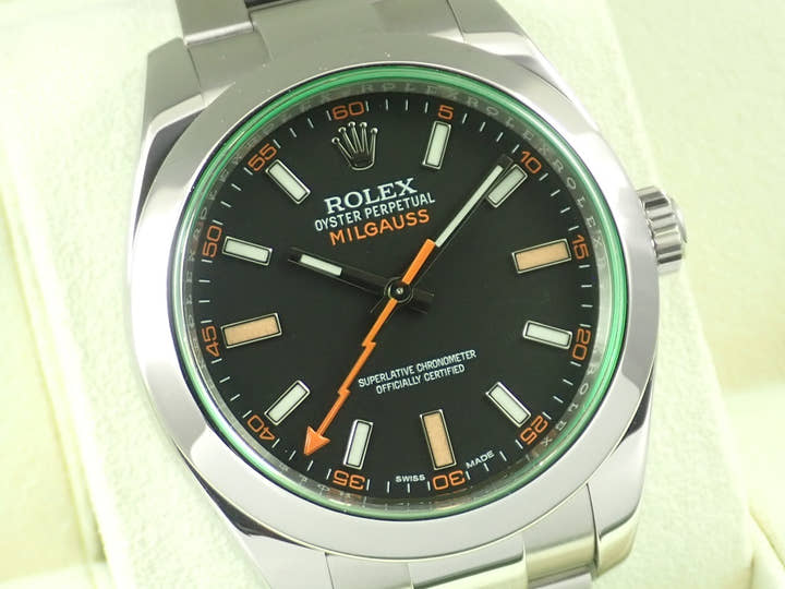 Rolex Milgauss Ref. 116400GV Stainless Steel Black Dial