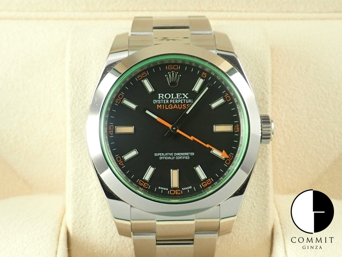 ロレックス ミルガウス Ref.116400GV ステンレススチール ブラック文字盤