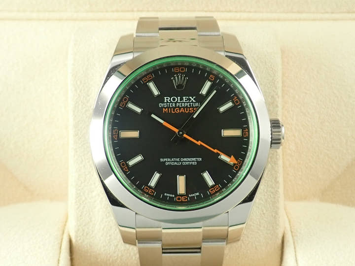 ロレックス ミルガウス Ref.116400GV ステンレススチール ブラック文字盤