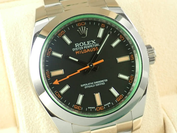 ロレックス ミルガウス Ref.116400GV ステンレススチール ブラック文字盤
