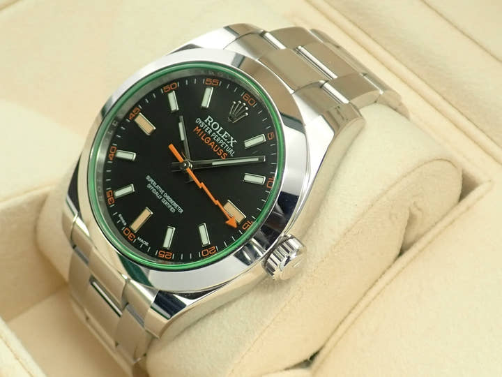 ロレックス ミルガウス Ref.116400GV ステンレススチール ブラック文字盤
