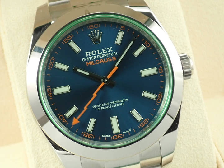 ロレックス ミルガウス Ref.116400GV ステンレススチール Zブルー文字盤