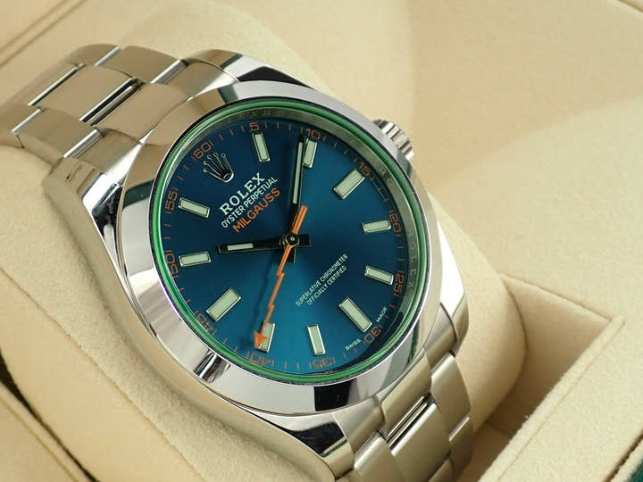 ロレックス ミルガウス Ref.116400GV ステンレススチール Zブルー文字盤