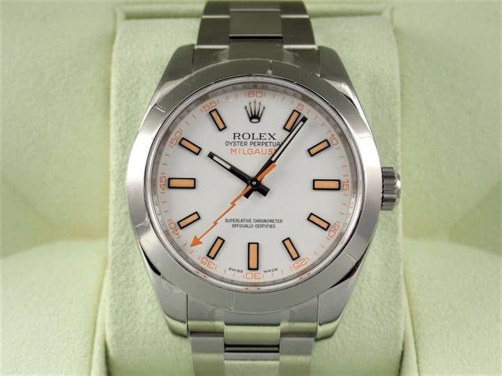 ロレックス ミルガウス Ref.116400 ステンレススチール ホワイト文字盤