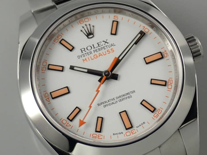ロレックス ミルガウス Ref.116400 ステンレススチール ホワイト文字盤