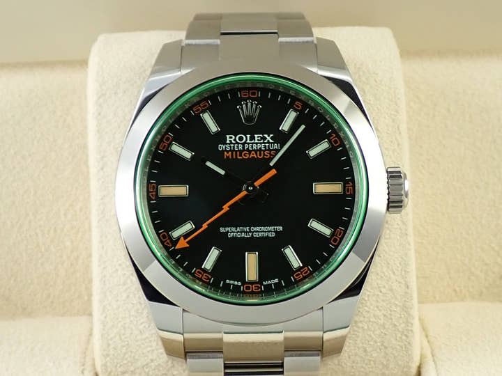 Rolex Milgauss Ref. 116400GV Stainless Steel Black Dial