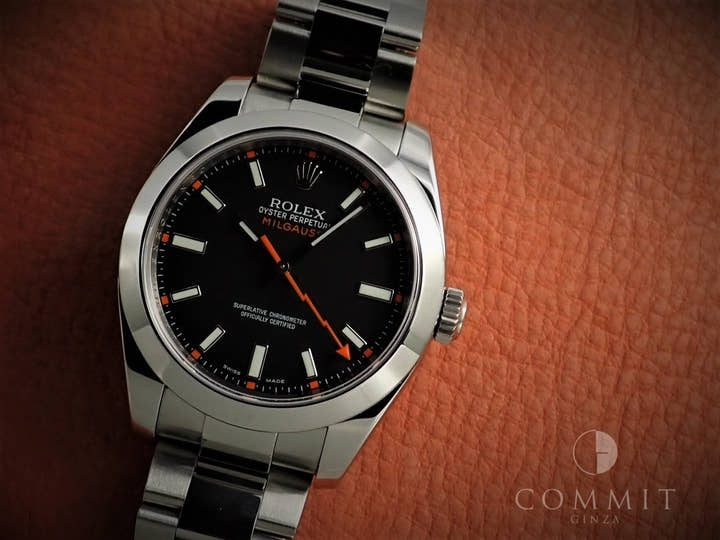 ロレックス ミルガウス Ref.116400 ステンレススチール ブラック文字盤