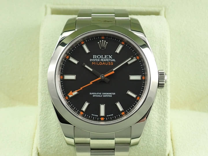 ロレックス ミルガウス Ref.116400 ステンレススチール ブラック文字盤