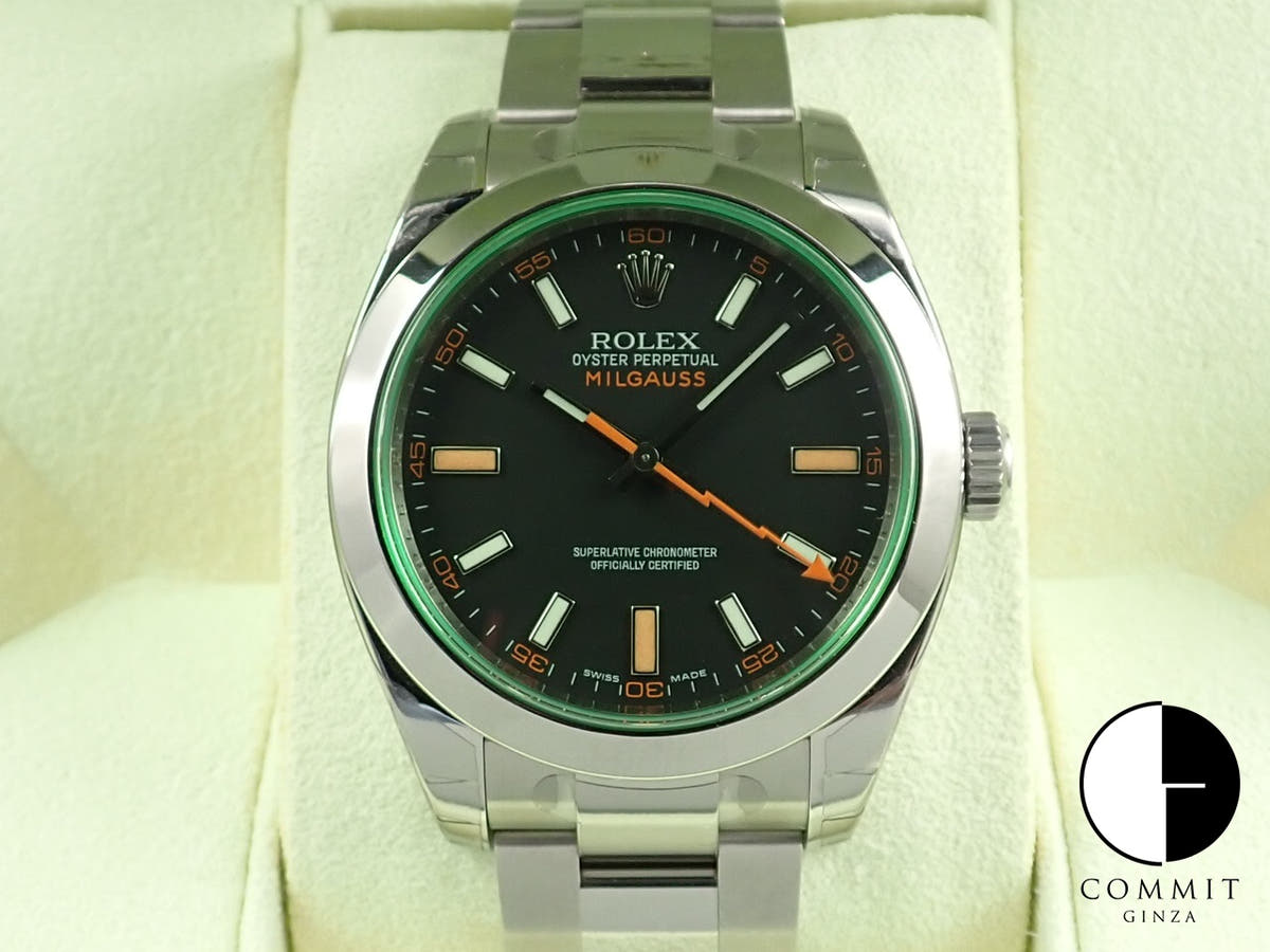 ロレックス ミルガウス Ref.116400GV ステンレススチール ブラック文字盤