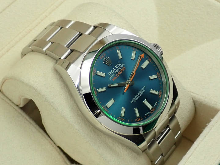 ロレックス ミルガウス Ref.116400GV ステンレススチール Zブルー文字盤