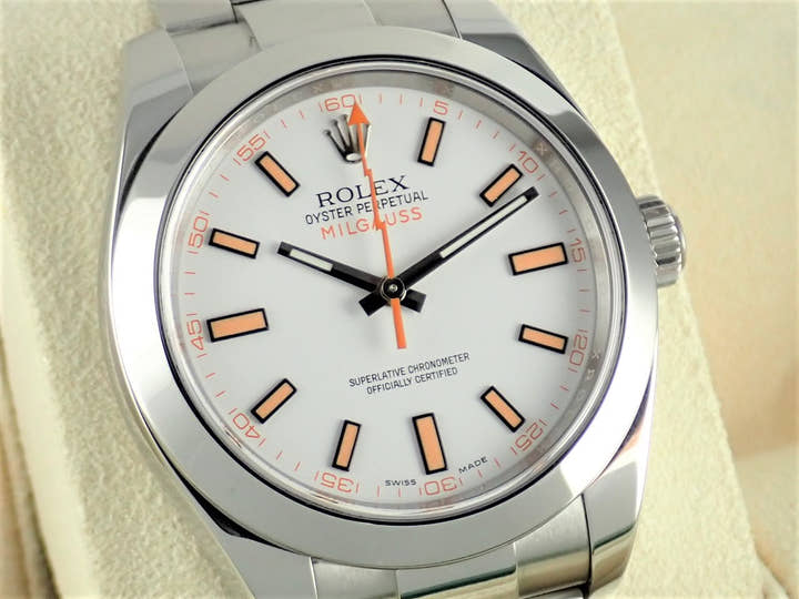 ロレックス ミルガウス Ref.116400 ホワイト文字盤 中古 milgauss-21