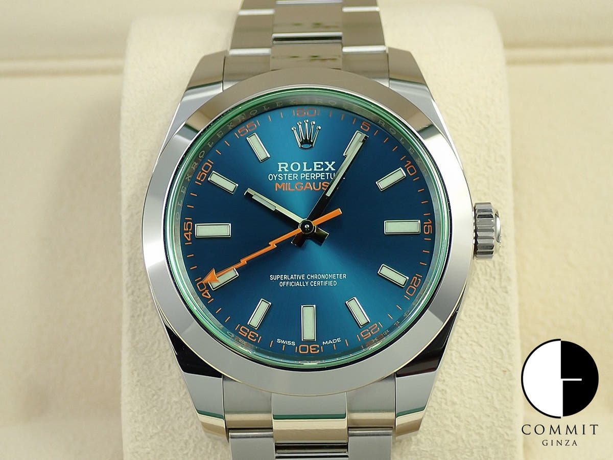 ロレックス ミルガウス Ref.116400GV ステンレススチール Zブルー文字盤
