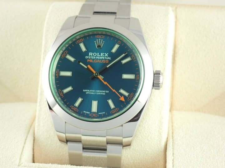 Rolex Milgauss Ref.116400GV Z Blue Dial Good Condition milgauss-23