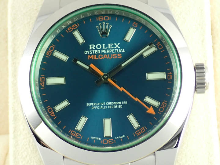 Rolex Milgauss Ref.116400GV Z Blue Dial Good Condition milgauss-23