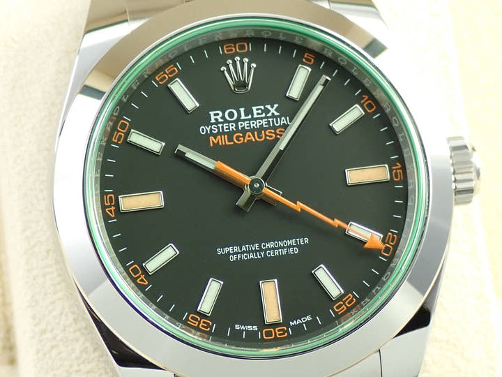 ロレックス ミルガウス Ref.116400GV ステンレススチール ブラック文字盤