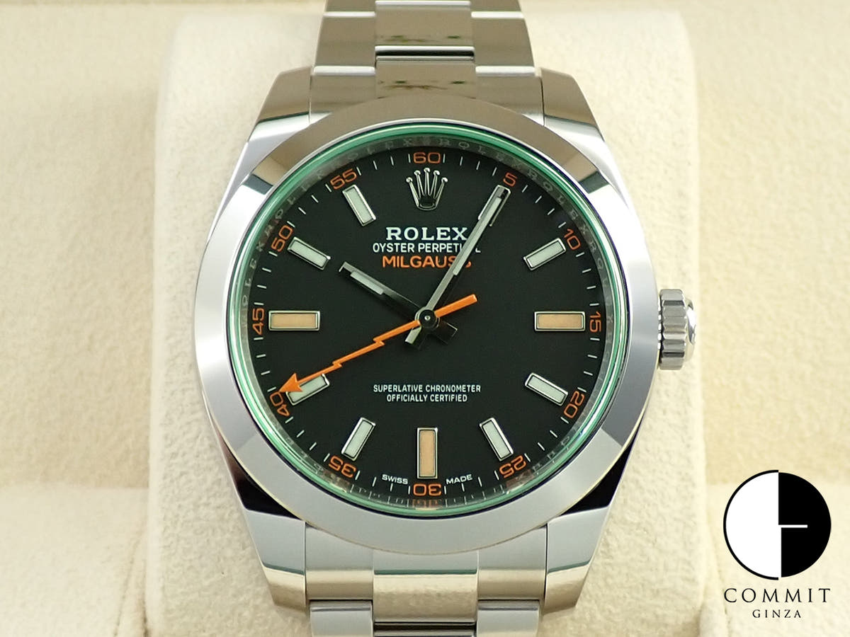 ロレックス ミルガウス Ref.116400GV ステンレススチール ブラック文字盤