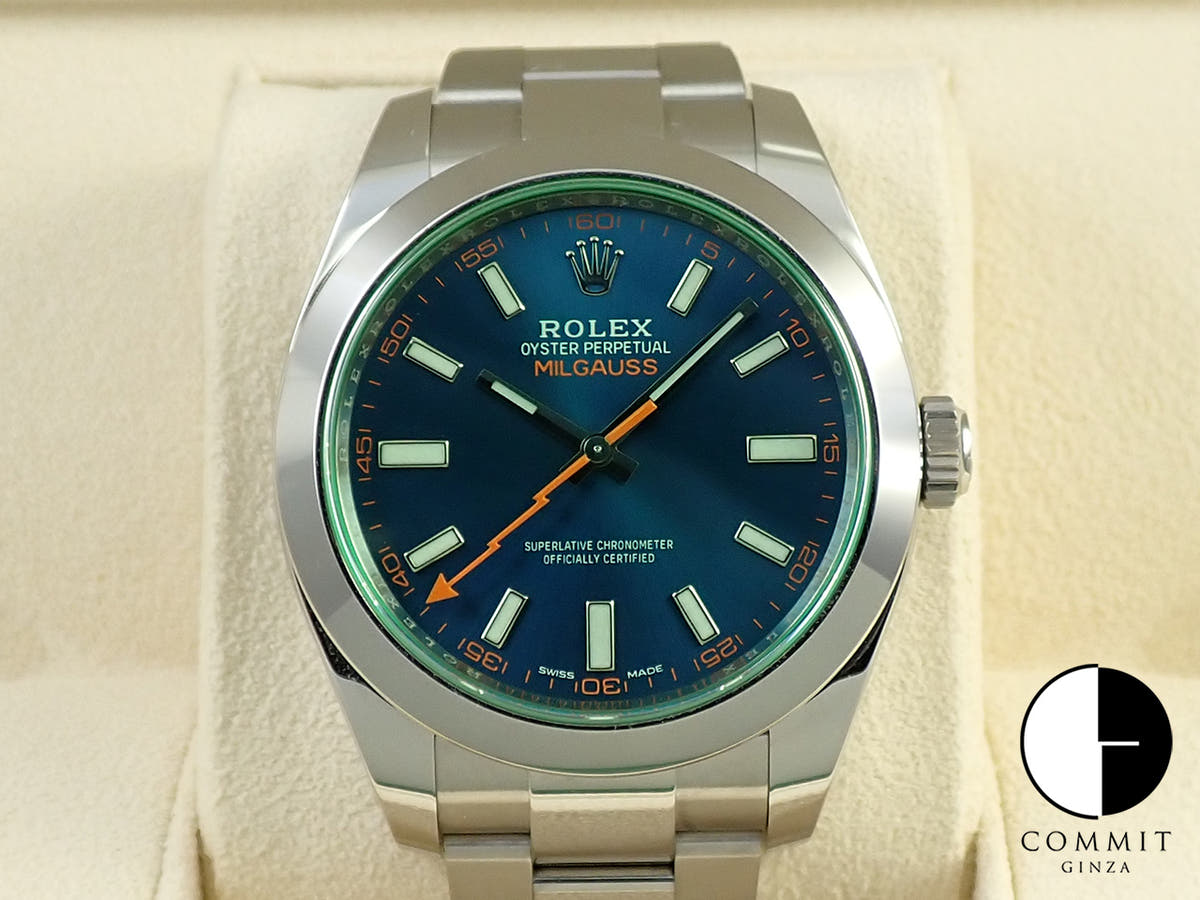 ロレックス ミルガウス Ref.116400GV ステンレススチール Zブルー文字盤