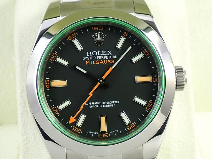 ロレックス ミルガウス Ref.116400GV ステンレススチール ブラック文字盤