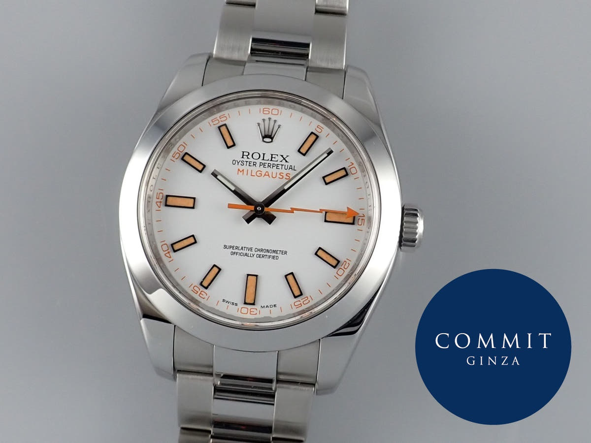 ロレックス ミルガウス Ref.116400 ホワイト文字盤 中古 milgauss-25