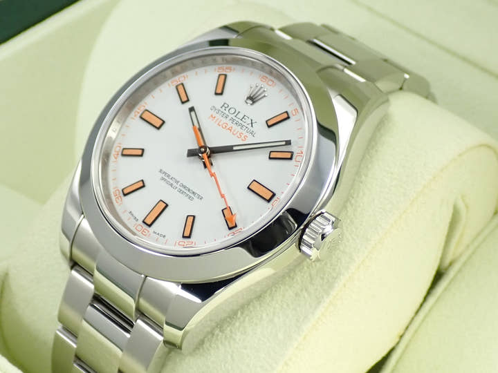 ロレックス ミルガウス Ref.116400 ステンレススチール ホワイト文字盤
