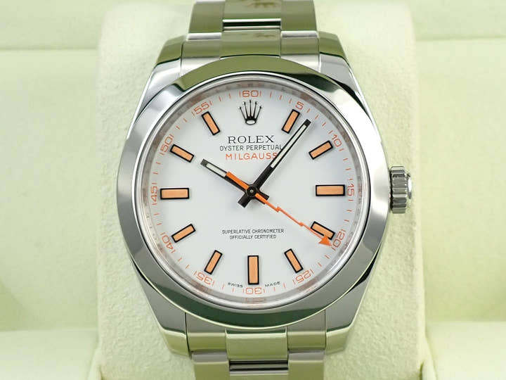 ロレックス ミルガウス Ref.116400 ステンレススチール ホワイト文字盤