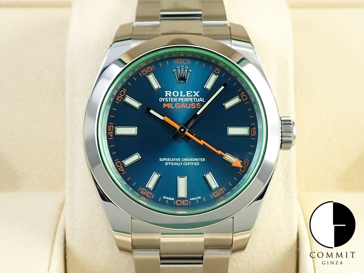 ロレックス ミルガウス Ref.116400GV ステンレススチール Zブルー文字盤