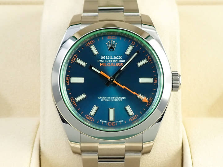 ロレックス ミルガウス Ref.116400GV ステンレススチール Zブルー文字盤