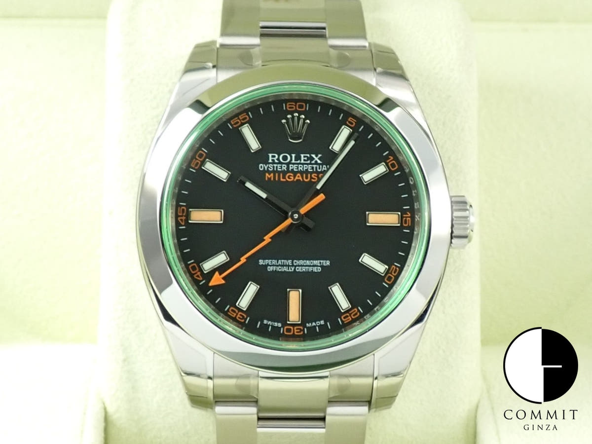 Rolex Milgauss Ref. 116400GV Stainless Steel Black Dial
