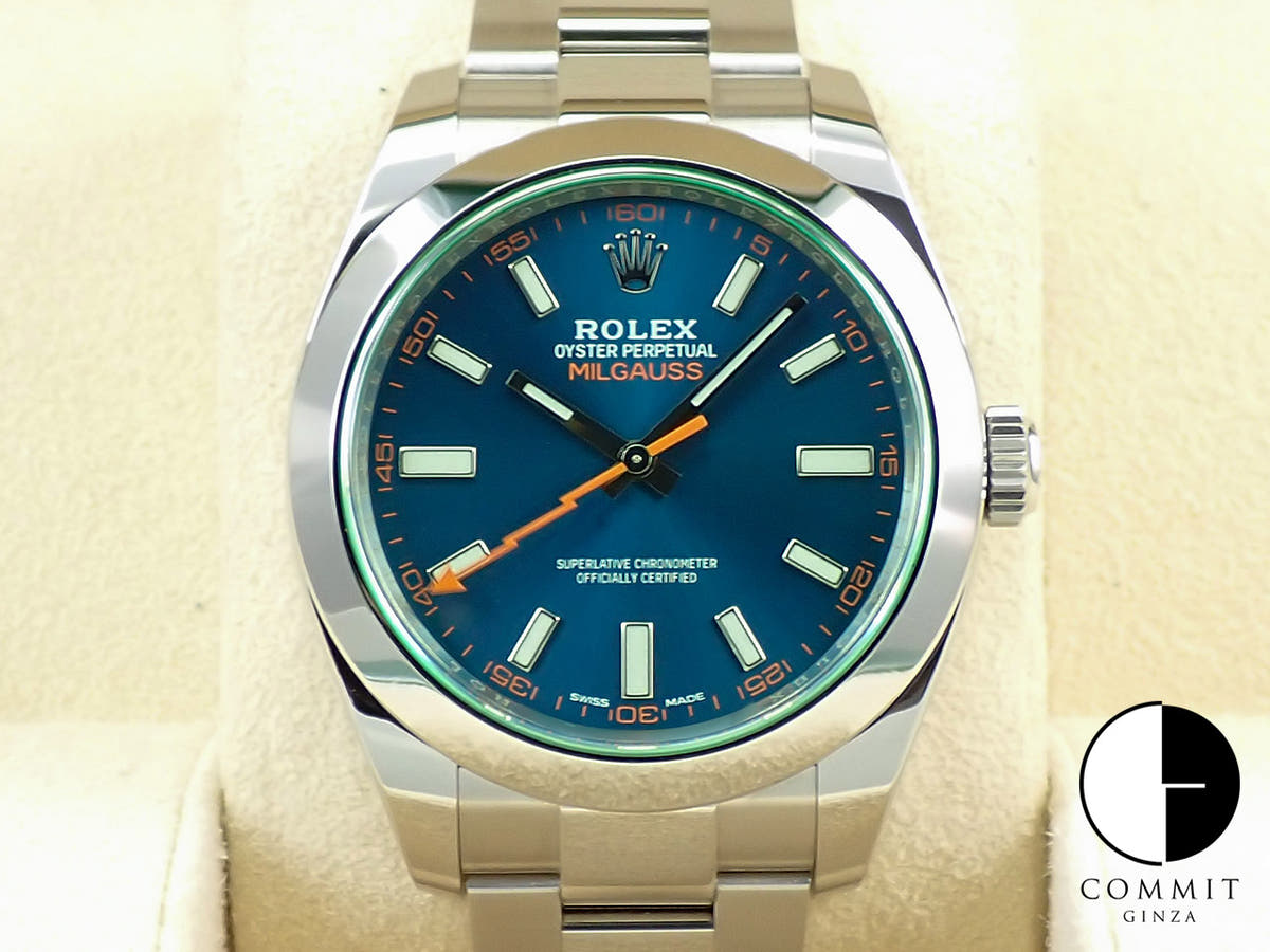 ロレックス ミルガウス Ref.116400GV ステンレススチール Zブルー文字盤