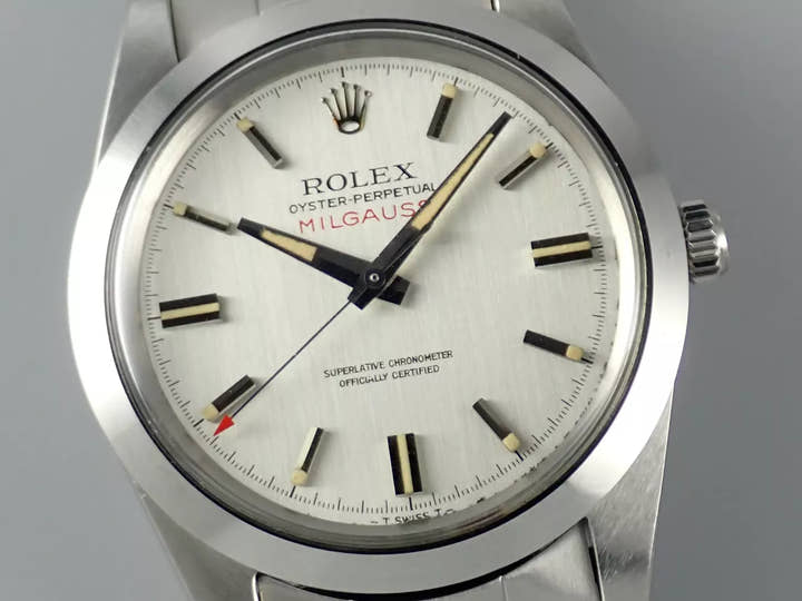 Rolex Milgauss Ref.1019 Silver Dial Used milgauss-31
