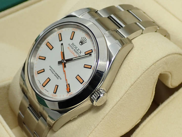 ロレックス ミルガウス Ref.116400 ステンレススチール ホワイト文字盤