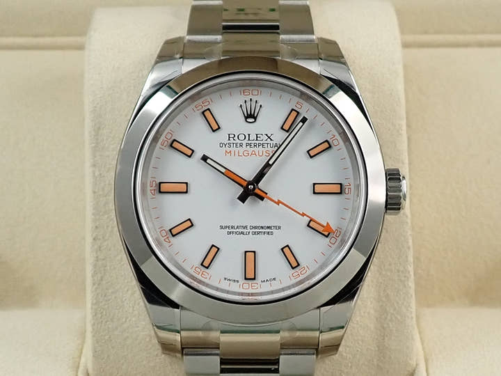 ロレックス ミルガウス Ref.116400 ステンレススチール ホワイト文字盤