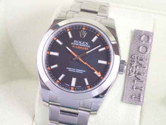 ロレックス ミルガウス Ref.116400 ブラック文字盤 未使用 milgauss-2