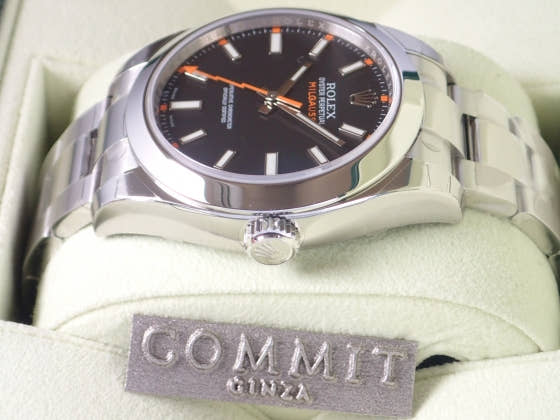 ロレックス ミルガウス Ref.116400 ブラック文字盤 未使用 milgauss-2
