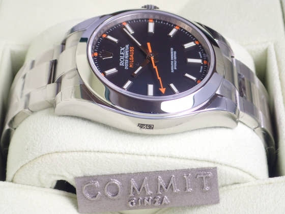 ロレックス ミルガウス Ref.116400 ブラック文字盤 未使用 milgauss-2