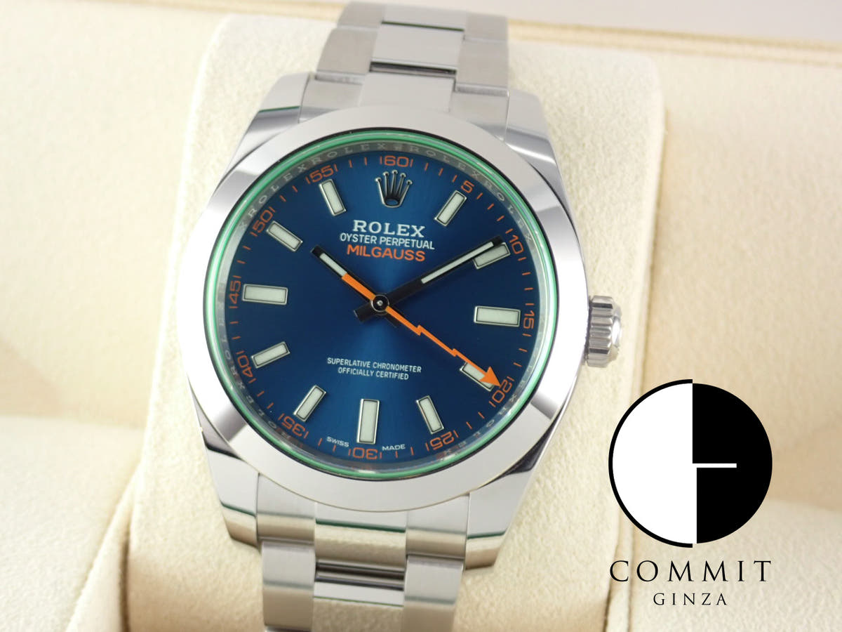 ロレックス ミルガウス Ref.116400GV Zブルー文字盤 未使用 milgauss-30