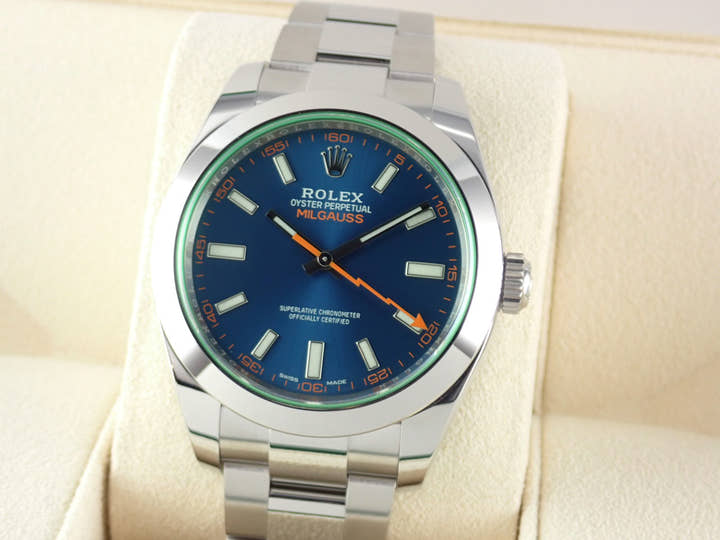 ロレックス ミルガウス Ref.116400GV Zブルー文字盤 未使用 milgauss-30