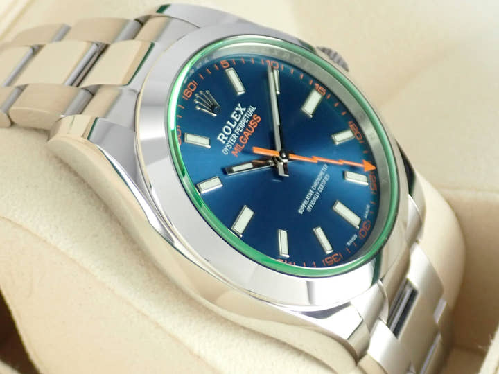 ロレックス ミルガウス Ref.116400GV Zブルー文字盤 未使用 milgauss-30