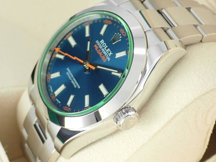 ロレックス ミルガウス Ref.116400GV Zブルー文字盤 未使用 milgauss-30