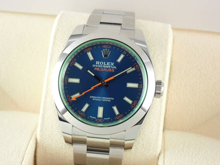 ロレックス ミルガウス Ref.116400GV Zブルー文字盤 未使用 milgauss-30-2