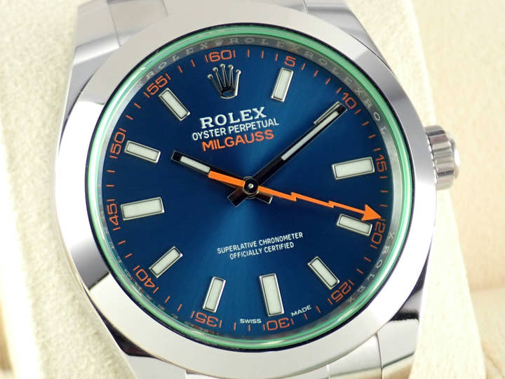 ロレックス ミルガウス Ref.116400GV Zブルー文字盤 未使用 milgauss-30-2