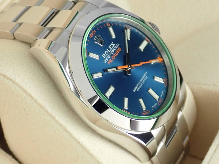ロレックス ミルガウス Ref.116400GV Zブルー文字盤 未使用 milgauss-30-2