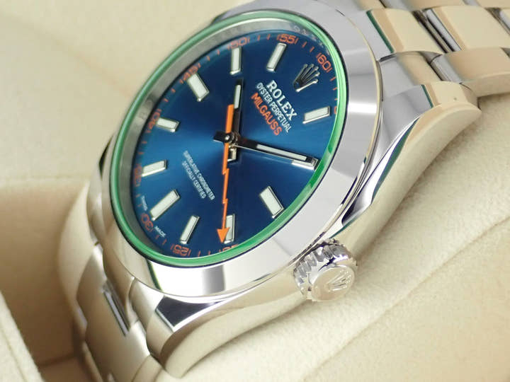 ロレックス ミルガウス Ref.116400GV Zブルー文字盤 未使用 milgauss-30-2