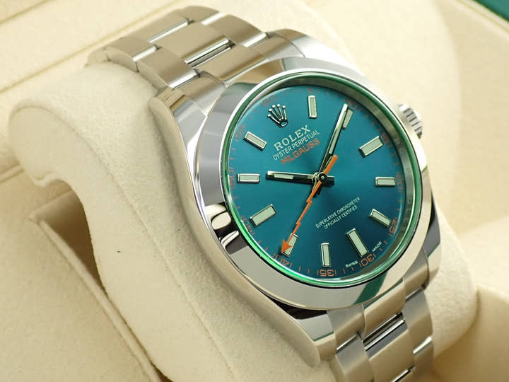 ロレックス ミルガウス Ref.116400GV ステンレススチール Zブルー文字盤