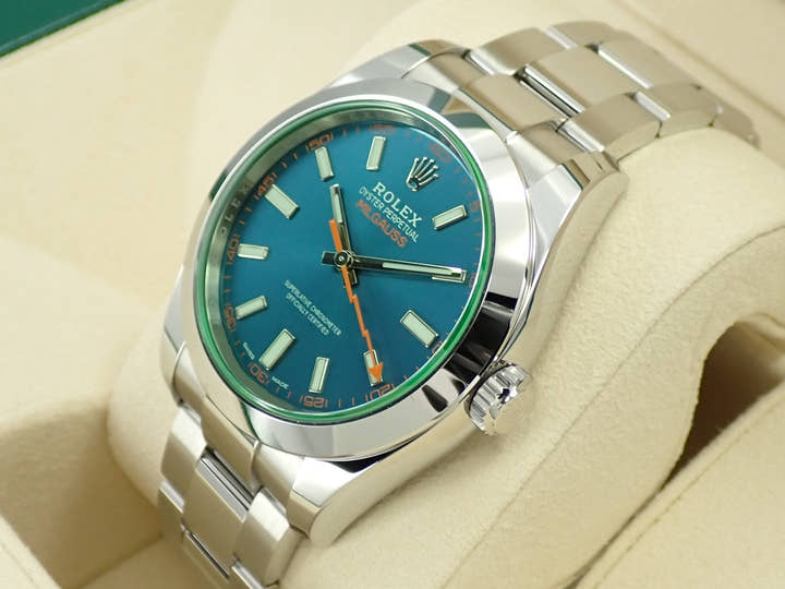 ロレックス ミルガウス Ref.116400GV ステンレススチール Zブルー文字盤