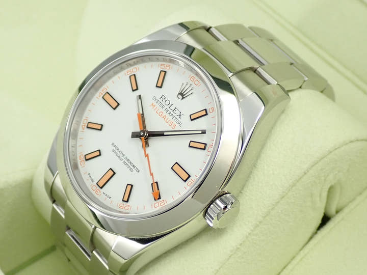 ロレックス ミルガウス Ref.116400 ステンレススチール ホワイト文字盤