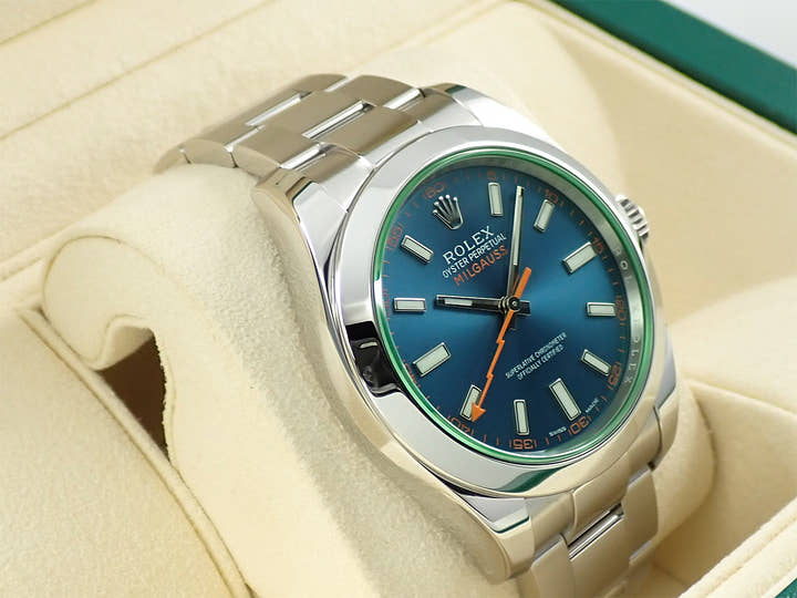 ロレックス ミルガウス Ref.116400GV ステンレススチール Zブルー文字盤
