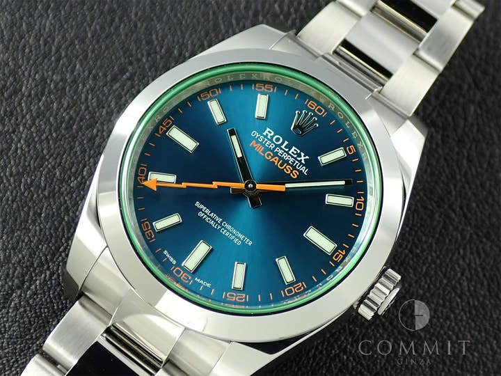ロレックス ミルガウス Ref.116400GV ステンレススチール Zブルー文字盤