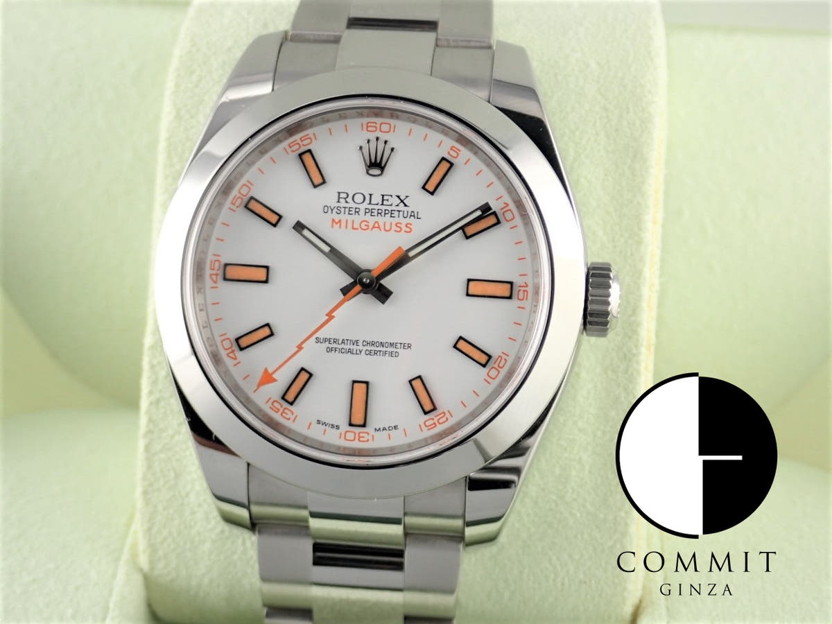 ロレックス ミルガウス Ref.116400 ホワイト文字盤 中古 milgauss-33